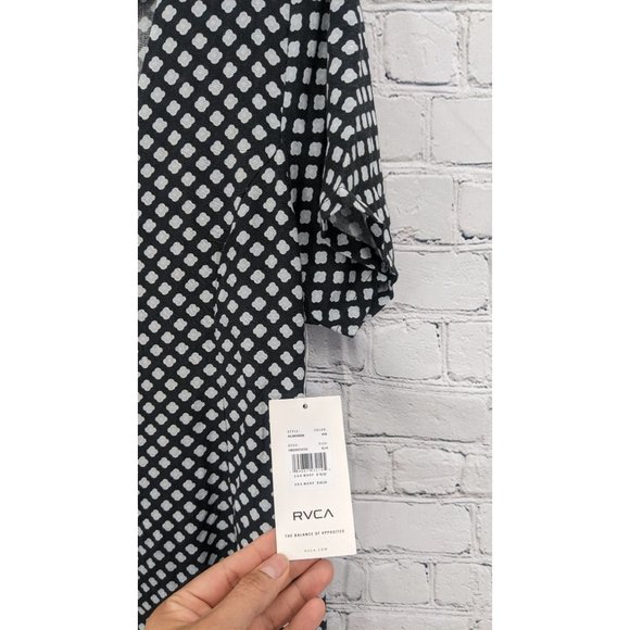 NEW RVCA Understated Women's Floral Black & White Mini Dress Size XL/14 - Picture 5 of 14